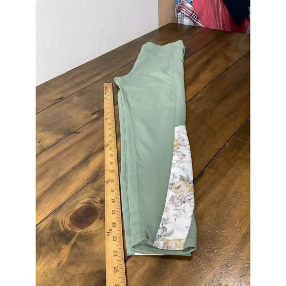 TUCKERNUCK Green/Chintz High Rise Compression Floral Athletic Leggings Medium - Picture 10 of 10
